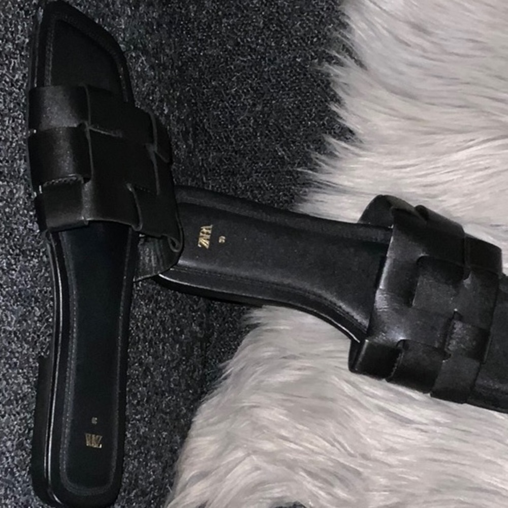Black Leather Sandals